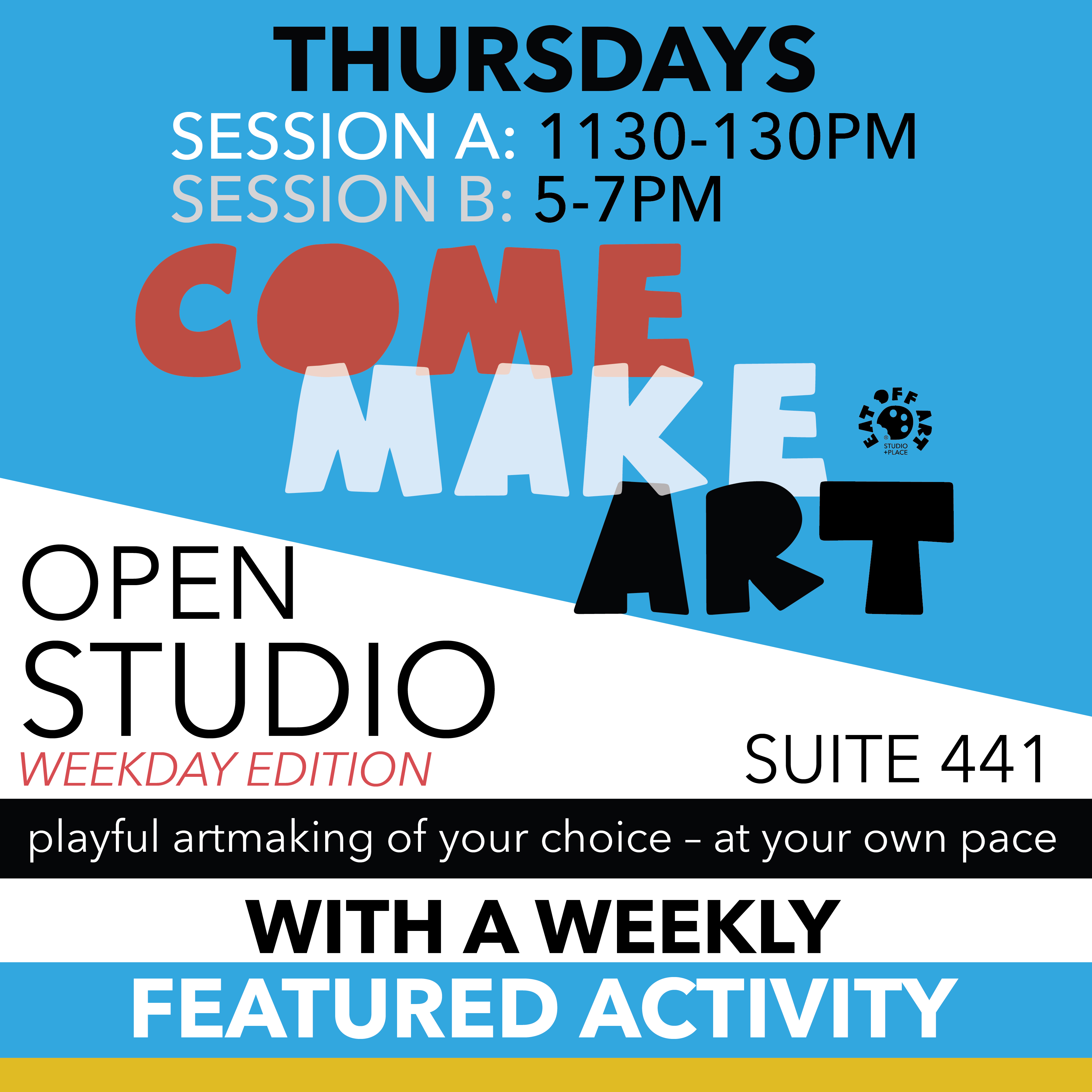 Come Make Art! Now on Thursdays | Eat Off Art